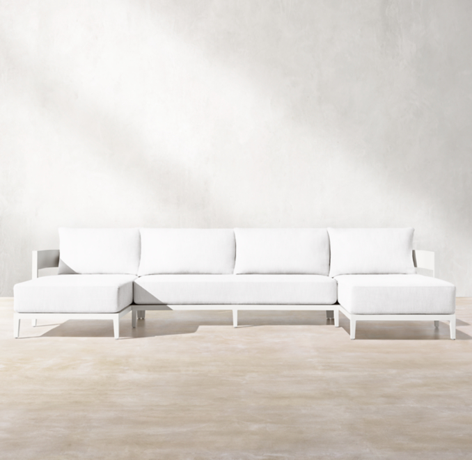 Balmain Aluminum UChaise Sectional
