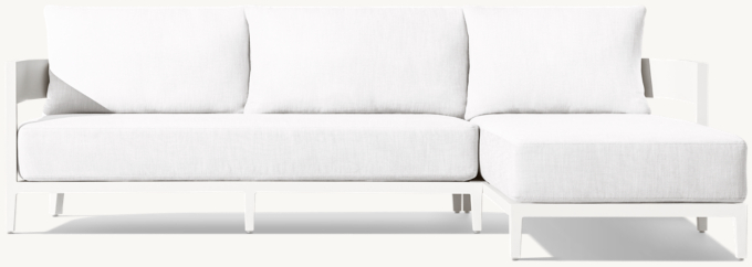 Balmain Aluminum Right-Arm Sofa Chaise Sectional