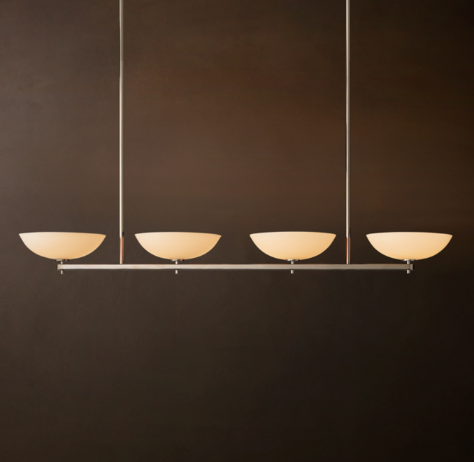 152cm chandelier shown in Polished Nickel.