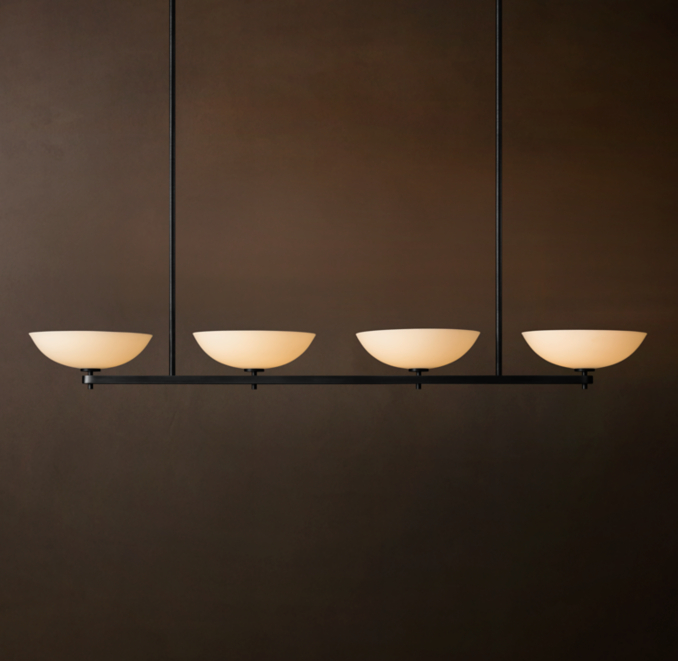 60" chandelier shown in Bronze.