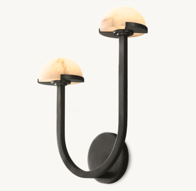 Pedra Double Sconce - Left 