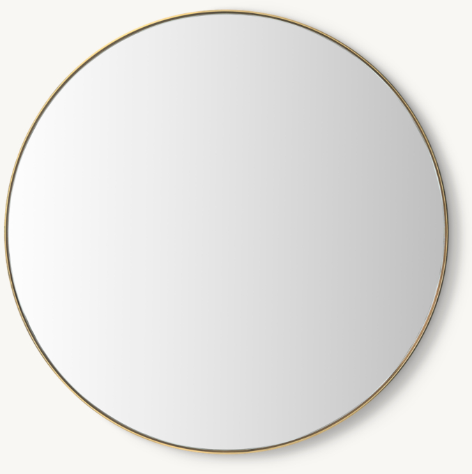 Metal Floating Round Mirror