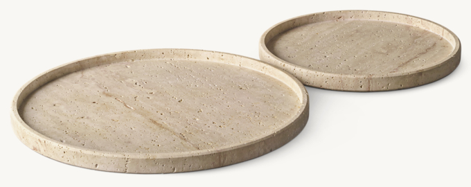 Travertine Round Tray