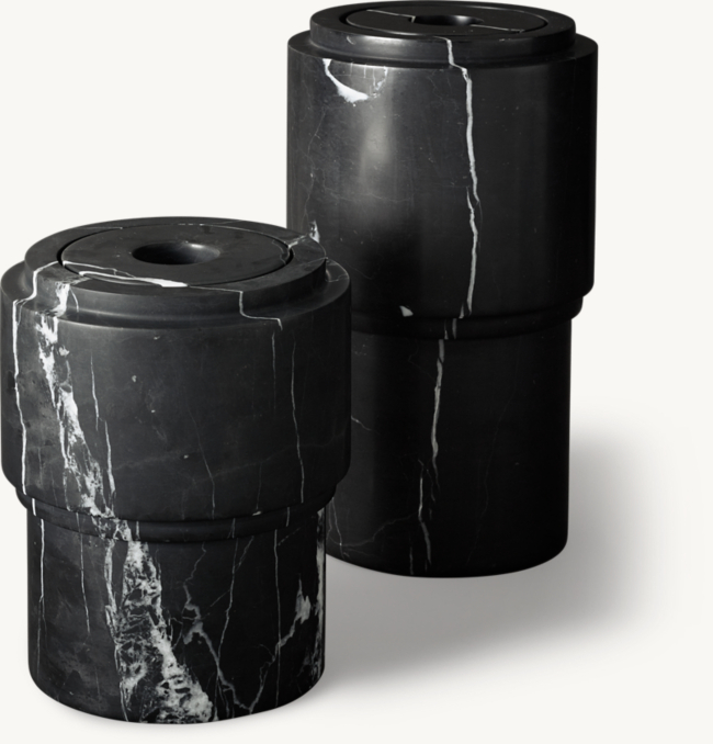 Front view of Tiered Marble Vase 