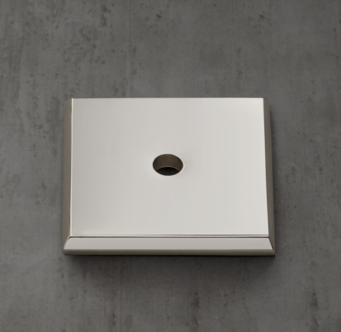 Front view of Square Knob Backplate