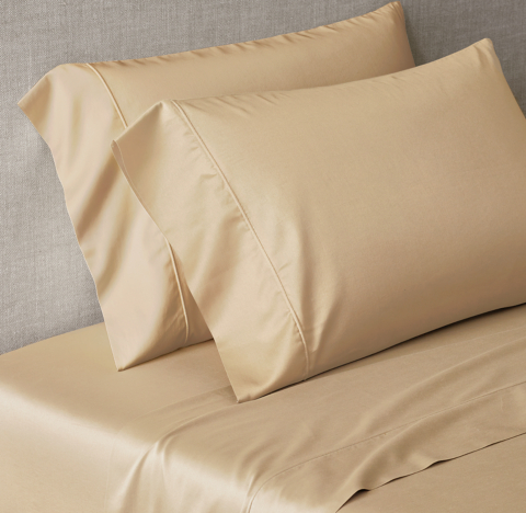 Restoration Hardware Vtg Washed Egyptian 600 Sateen King Shams Set X2 Thistle 