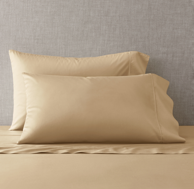 Front view of Italian Ultra-Soft 600-Thread-Count Sateen Pillowcases (Set Of 2) 