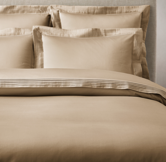 Italian Micro-Pleat 600 Sateen Duvet Cover 