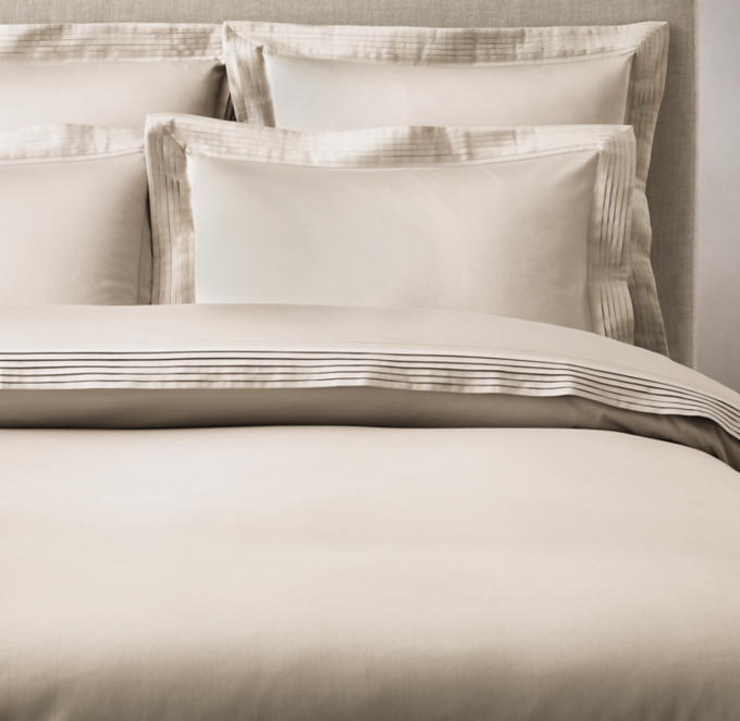 Italian Micro-Pleat 600 Sateen Duvet Cover 