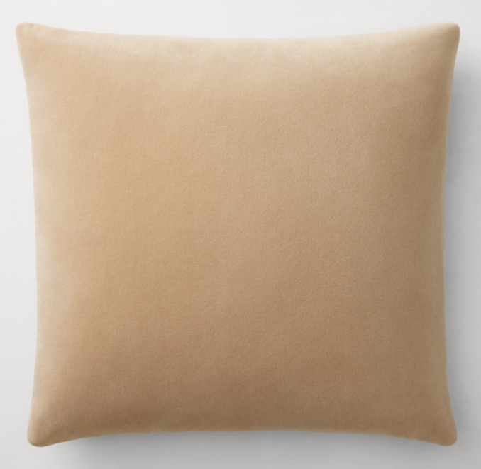 Italian Merino Wool Velvet Wrapped Pillow Cover Square