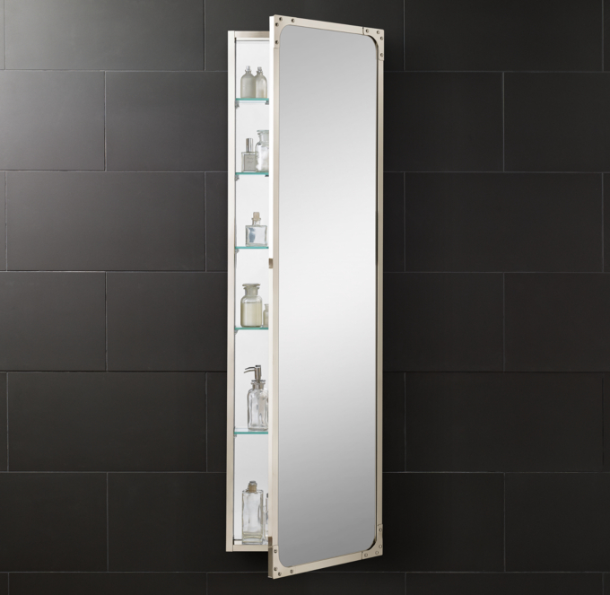 Industrial Rivet Full-Length Medicine Cabinet