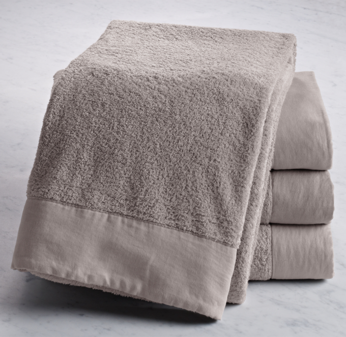 LinenBordered 650Gram Turkish Bath Sheet