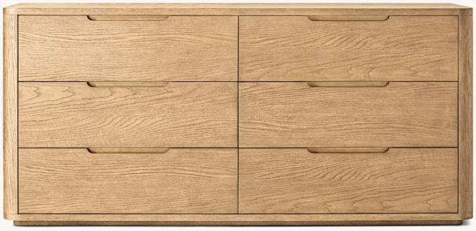 Front view of Breton 6-Drawer Dresser 