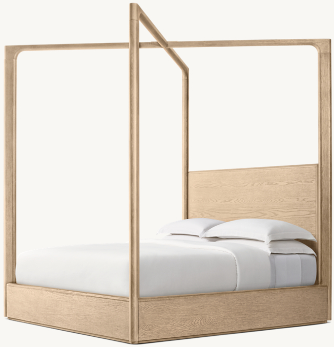 102"H bed shown in Greige Oak.