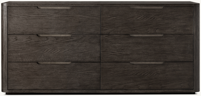 Front view of Breton 6-Drawer Dresser 