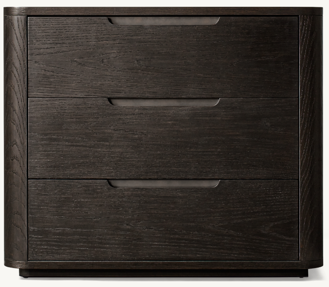 Front view of Breton Closed Nightstand 