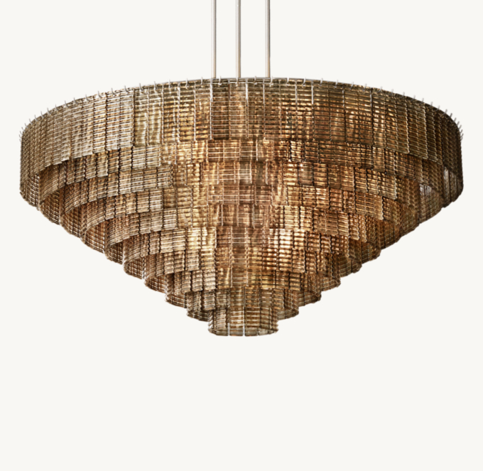 Sirene Smoke Glass Round Chandelier 65\"
