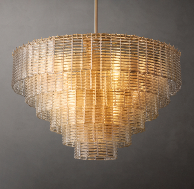 Sirene Clear Glass Round Chandelier 41\"