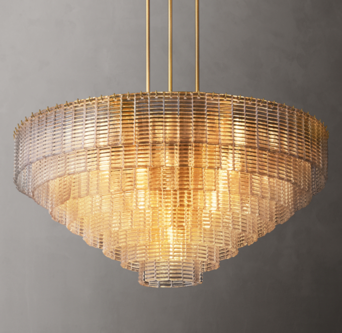 Sirene Clear Glass Round Chandelier 52\"