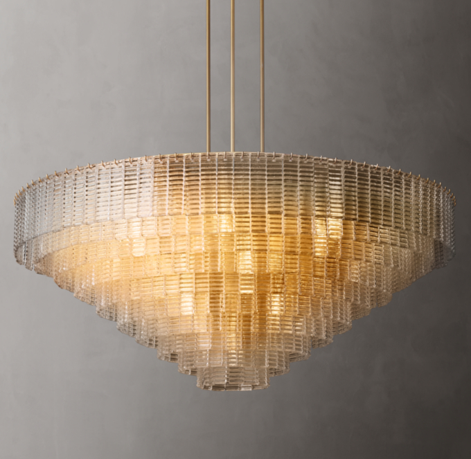 Sirene Clear Glass Round Chandelier 65\"