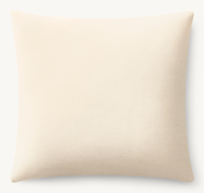 Overhead view of Holland & Sherry Wool Twill Wrapped Pillow Cover - Square 