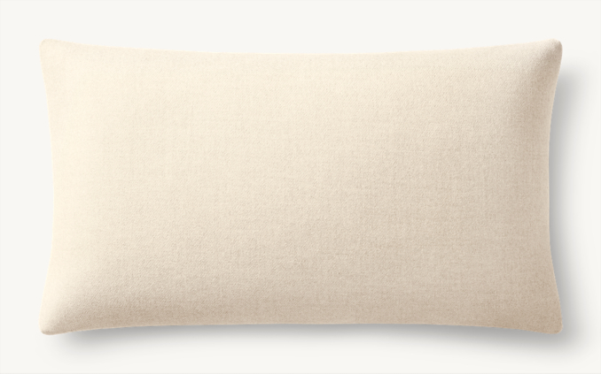Overhead view of Holland & Sherry Wool Twill Wrapped Pillow Cover - Lumbar 