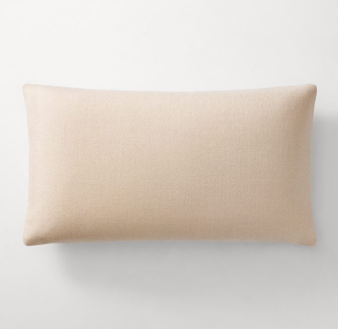 Holland & Sherry Wool Twill Wrapped Pillow Cover Lumbar