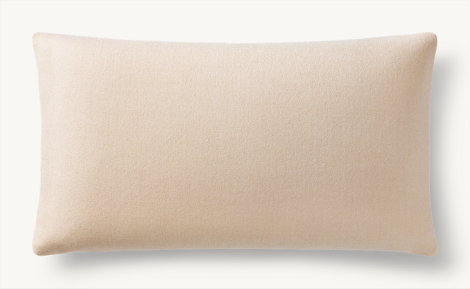 Overhead view of Holland & Sherry Wool Twill Wrapped Pillow Cover - Lumbar 