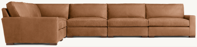 Maxwell Modular Leather Right-Arm L-Sectional