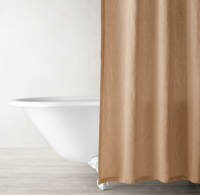 Italian Heritage Washed Linen Shower Curtain