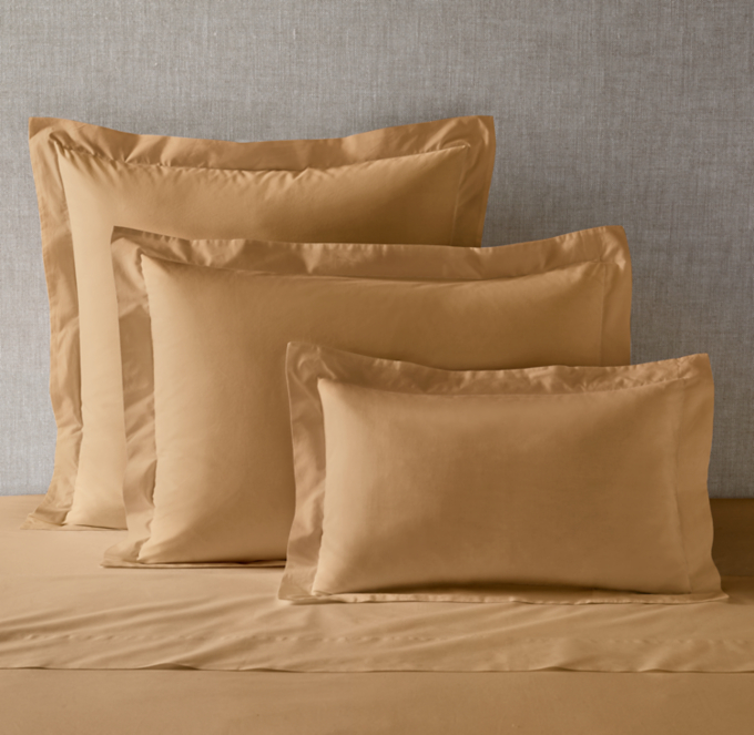 Italian Ultra-Soft 464-Thread-Count Percale Flange Sham