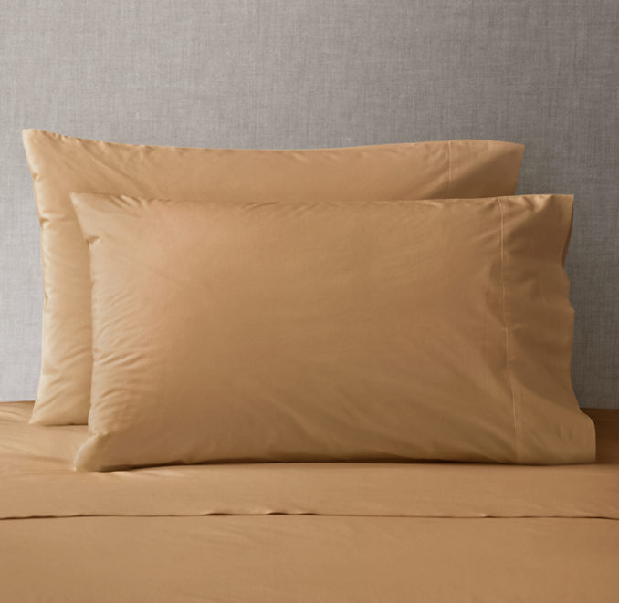 Front view of Italian Ultra-Soft 464-Thread-Count Percale Pillowcases (Set Of 2) 