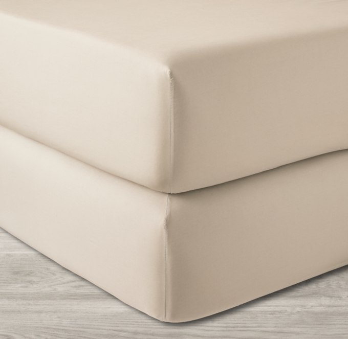 Italian Vintage-Washed Percale Box-Spring Cover King Black/White