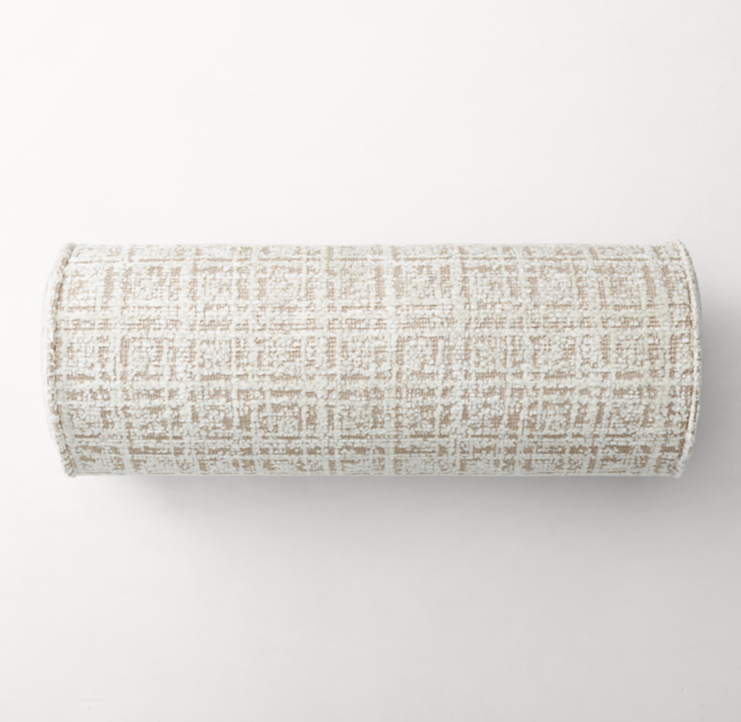 Italian Milana Grid Pillow Cover Bolster
