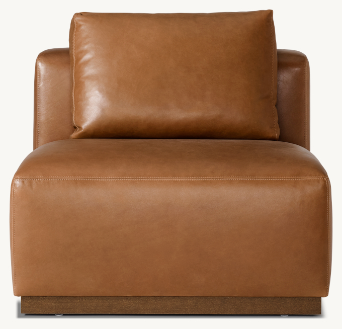 Vittorio Modular Leather Armless Chair