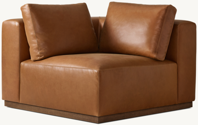 Three Quarter view of Vittorio Modular Leather Corner Chair 