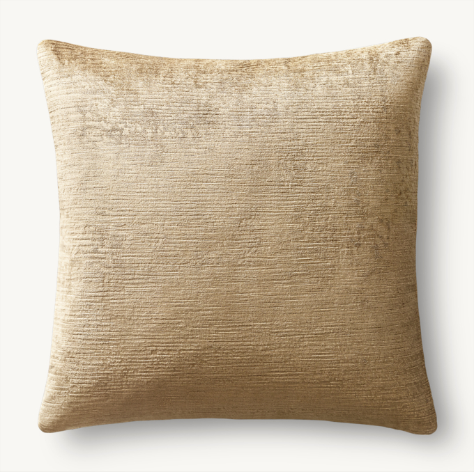 Velvet Brushstroke Striated Pillow Cover - Square
