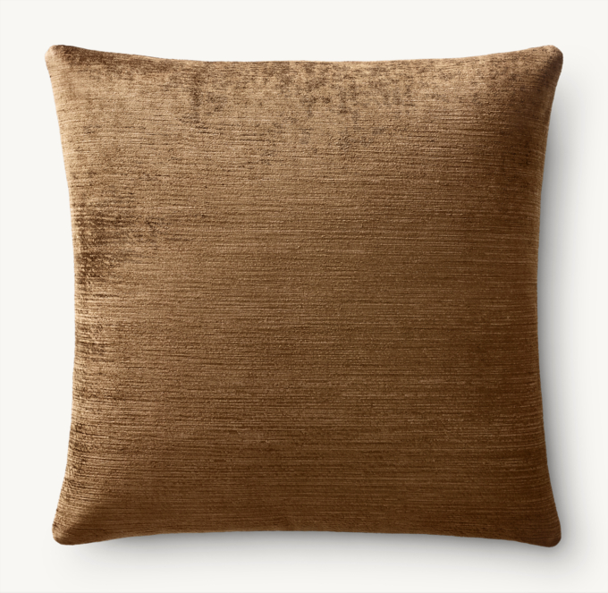 Velvet Brushstroke Striated Pillow Cover - Square