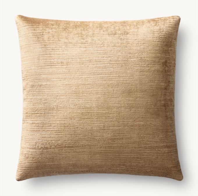 Velvet Brushstroke Striated Pillow Cover - Square
