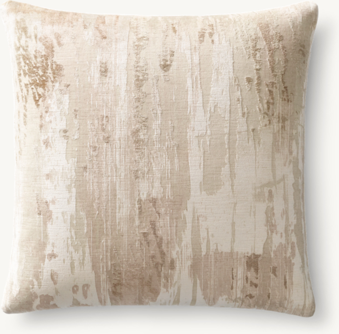 Velvet Brushstroke Abstract Pillow Cover - Square