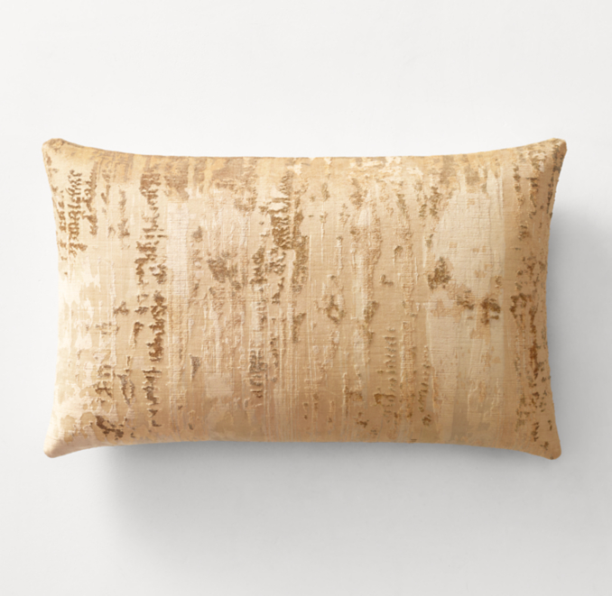 Velvet Brushstroke Abstract Pillow Cover Lumbar