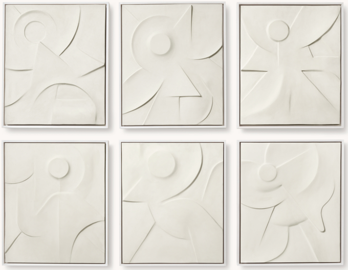 Abstract Bas-Relief Plaster Wall Sculpture III Collection