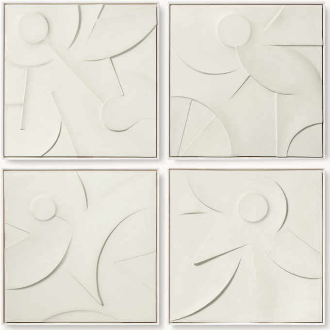 Abstract Bas-Relief Plaster Wall Sculpture V Collection