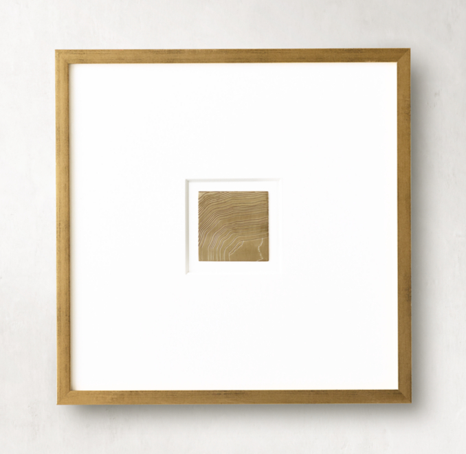 Front view of Etched Brass Abstract Art 1 - Small 