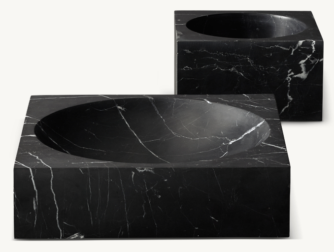 Front view of Marble Square Bowl 