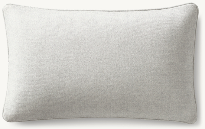 Overhead view of Holland & Sherry Wool Twill Piped Pillow Cover - Lumbar 