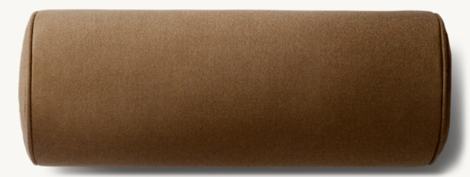 Overhead view of Holland & Sherry Wool Twill Pillow Cover - Bolster