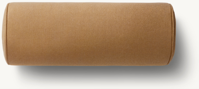 Overhead view of Holland & Sherry Wool Twill Pillow Cover - Bolster 