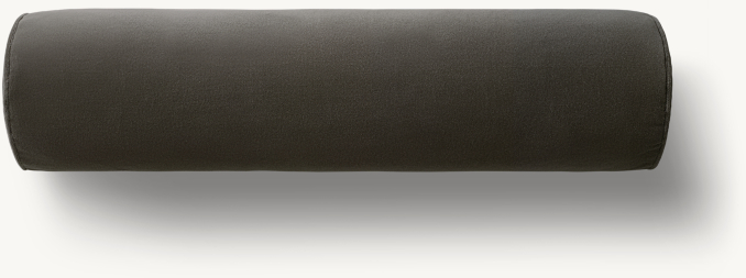 Overhead view of Italian Merino Wool Velvet Pillow Cover - Bolster 