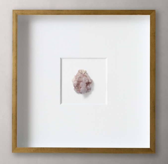 Front view of Natural Crystal On Linen - Cactus Amethyst 